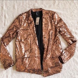 Gorgeous Rose Gold Sequin Blazer!